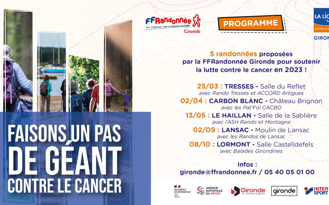 « 2023 : Faisons un pas de géant contre le cancer »